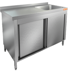 Стол купе с ванной моечной нсзк1м-14/7бп отступ под коммуникации