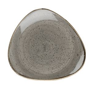 Тарелка мелкая треугольная 26,5СМ, без борта, Stonecast, цвет Peppercorn Grey Spgstr101