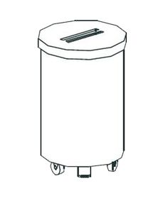 Тележка для мусора Apach Lwbp75
