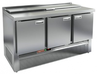 Стол для салатов Hicold SLE1-111SN (1/3) (+2+10), 3 двери, 1485х600х850мм, ниж.агрегата