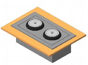 Прилавок 2-х блюд Iterma Drop-In МЭ-1-1025 Толга