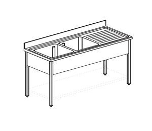 Ванна моечная Apach Chef Line L2S157-45Rw