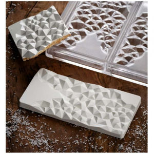 Форма для шок. "Chocolate Bar Fragment" 155Х77ММ H10Мм, 100ГР, 3 ячейки, п/к Pc5004