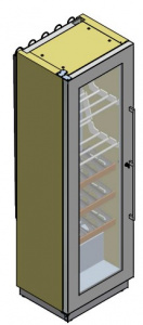 Шкаф винный вентилируемый Enofrigo MIAMI MEDIUM VT RF T + 3 DR серый