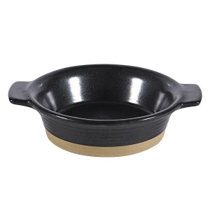 Блюдо глубокое D14См 0,28Л, с ручками, керамика, Igneous Black Zcbkigi1