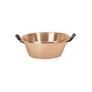 Миска медная для варенья 11,0Л D40См H14,4См, с чугунными ручками 6202.40
