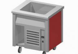 Прилавок для холодных блюд Emainox Egvr8 8035097 с охлаждаемой ванной на открытом шкафу