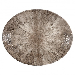 Купить блюдо овальное 31,7х25,5см, без борта, цвет stone zircon brown, studio prints stzbop121 – цена от завода, доставка до двери | RuOborudovanie.ru